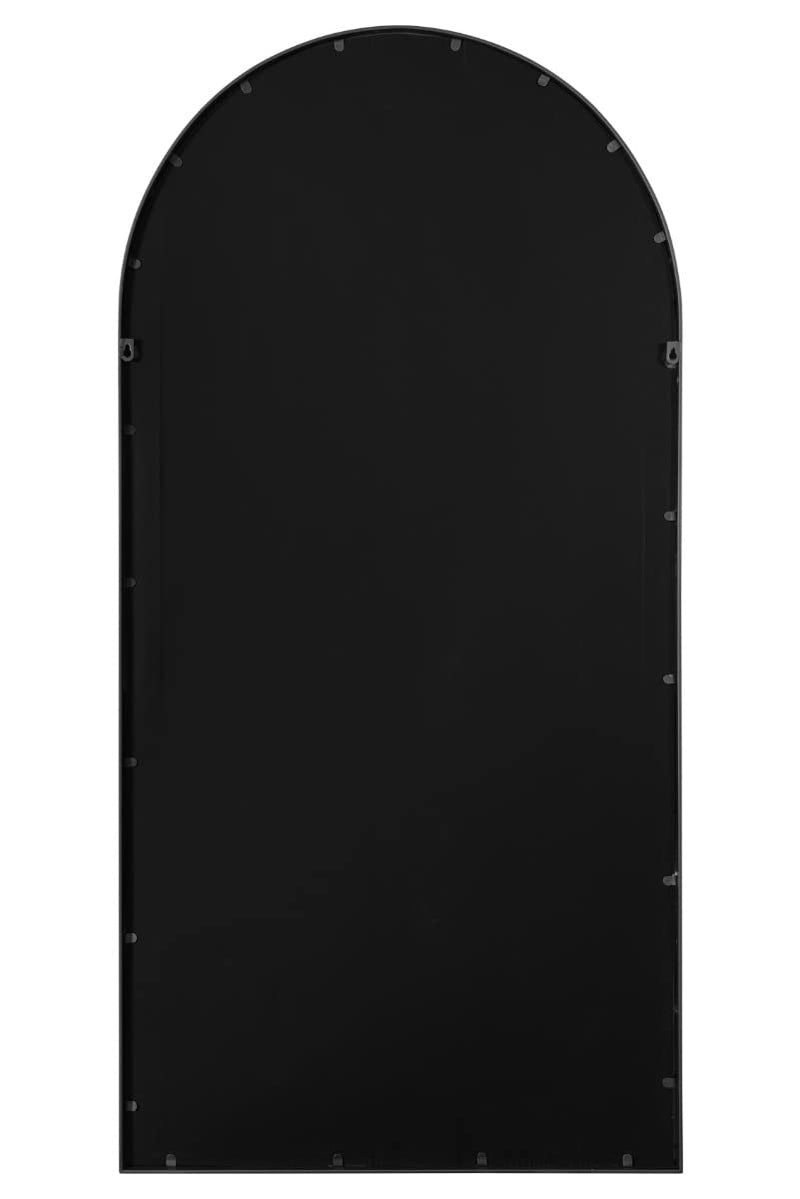 MirrorOutlet The Arcus - Metal Frame, Framed Arched Leaner/Wall Mirror 71" X 35" (180CM X 90CM) Black