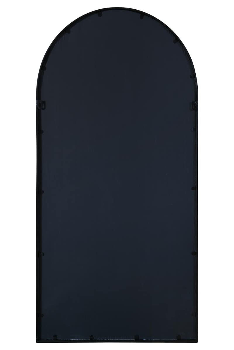 MirrorOutlet The Arcus - Metal Frame, Framed Arched Leaner/Wall Mirror 71" X 35" (180CM X 90CM) Black