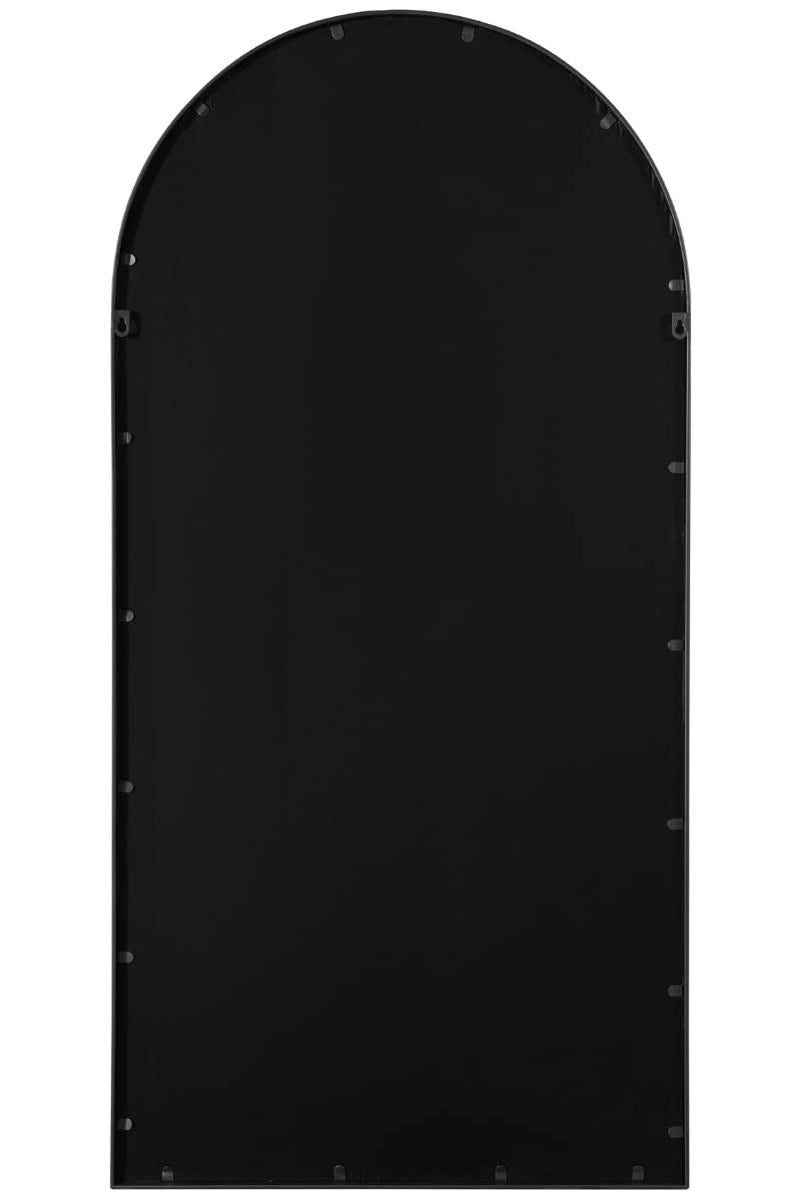 MirrorOutlet The Arcus - Metal Frame, Framed Arched Leaner/Wall Mirror 71" X 35" (180CM X 90CM) Black