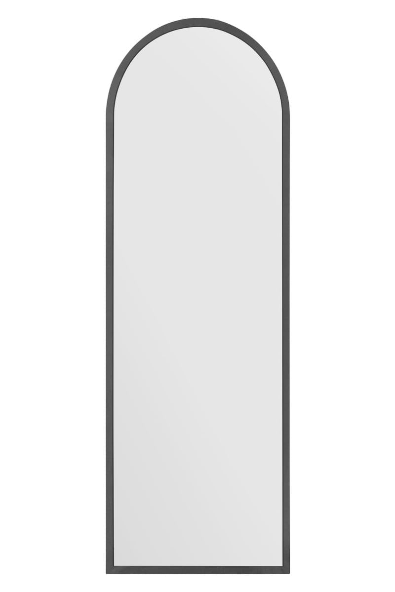 MirrorOutlet The Arcus - Metal Frame, Framed Arched Leaner/Wall Mirror 71" X 35" (180CM X 90CM) Black