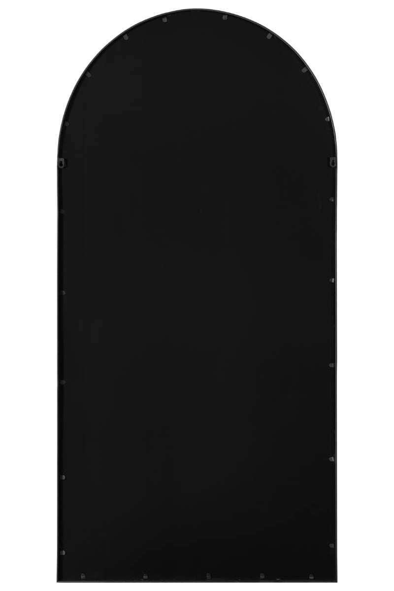 MirrorOutlet The Arcus - Metal Frame, Framed Arched Leaner/Wall Mirror 71" X 35" (180CM X 90CM) Black