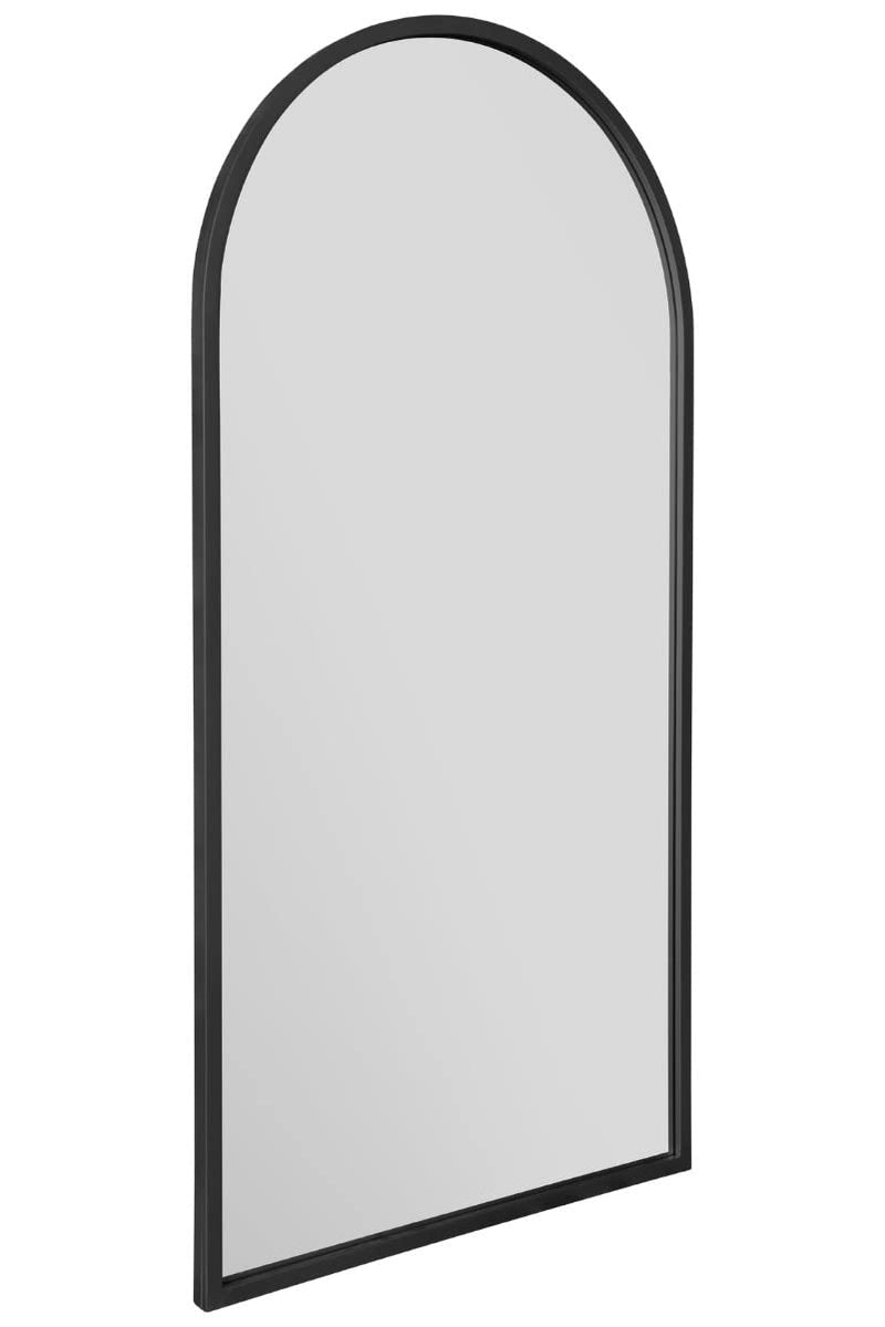 MirrorOutlet The Arcus - Metal Frame, Framed Arched Leaner/Wall Mirror 71" X 35" (180CM X 90CM) Black