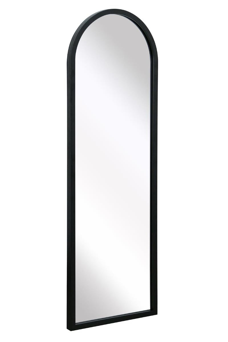 MirrorOutlet The Arcus - Metal Frame, Framed Arched Leaner/Wall Mirror 71" X 35" (180CM X 90CM) Black