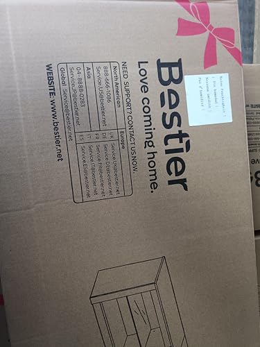 Bestier TV Stand Cabinet 140CM Entertainment Center Led Tv Stand Modern TV Unit with Glass Shelf RGB LED Lighted for 55 inch TVs with Ambient Lights for Living Room Bedroom (Rustic Brown)
