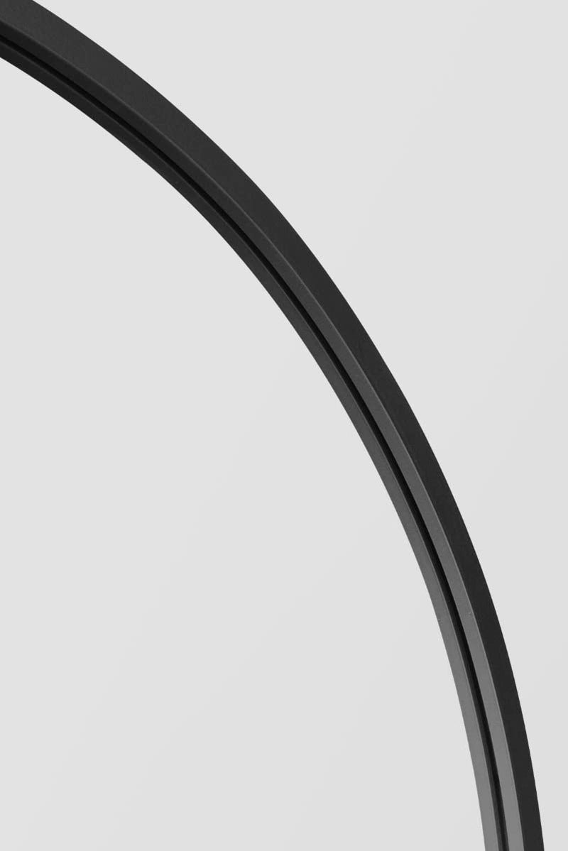 MirrorOutlet The Arcus - Metal Frame, Framed Arched Leaner/Wall Mirror 71" X 35" (180CM X 90CM) Black
