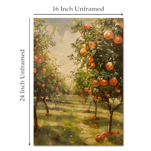 Lemon Tree Canvas Wall Art Beach Landscape Painting Italian Coastal Wall Art Vintage Lemon Art Print Italian Beach Picture Seaside Artwork for Walls Italy Amalfi Coast Wall Art 16x24inch No Frame