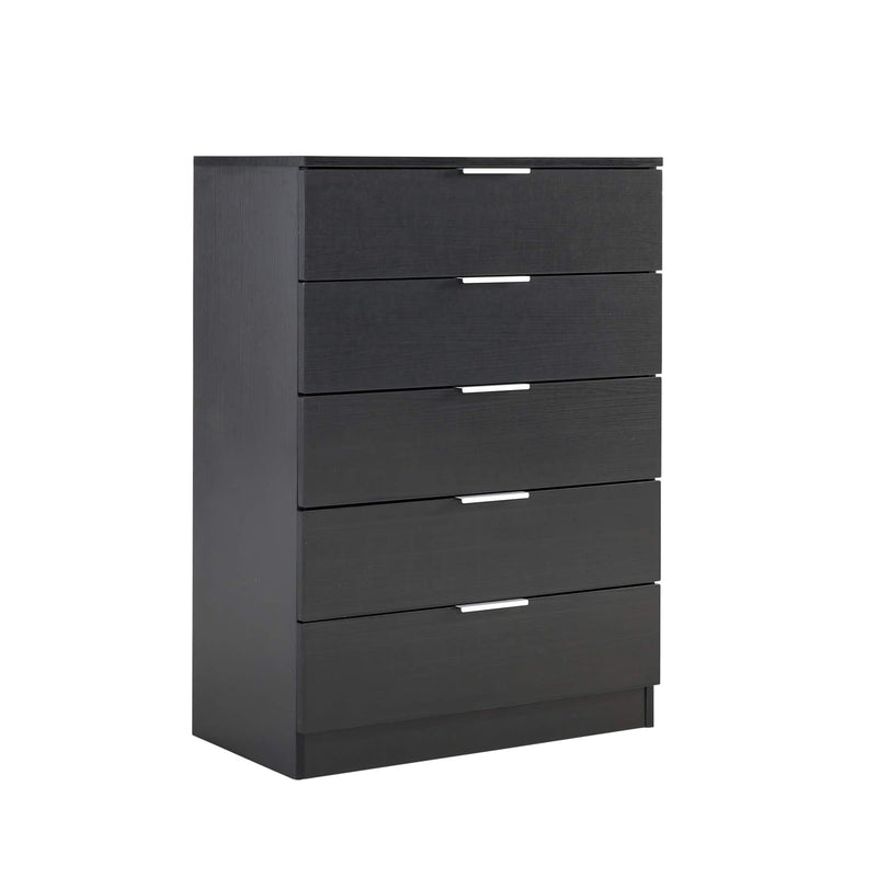 Home Source Bedroom Chest of Drawers Clothing Storage Cabinet, 6 Drawers, Grey