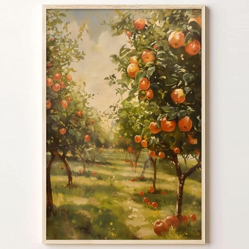 Lemon Tree Canvas Wall Art Beach Landscape Painting Italian Coastal Wall Art Vintage Lemon Art Print Italian Beach Picture Seaside Artwork for Walls Italy Amalfi Coast Wall Art 16x24inch No Frame