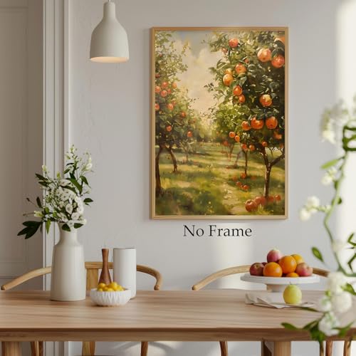 Lemon Tree Canvas Wall Art Beach Landscape Painting Italian Coastal Wall Art Vintage Lemon Art Print Italian Beach Picture Seaside Artwork for Walls Italy Amalfi Coast Wall Art 16x24inch No Frame