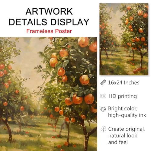 Lemon Tree Canvas Wall Art Beach Landscape Painting Italian Coastal Wall Art Vintage Lemon Art Print Italian Beach Picture Seaside Artwork for Walls Italy Amalfi Coast Wall Art 16x24inch No Frame