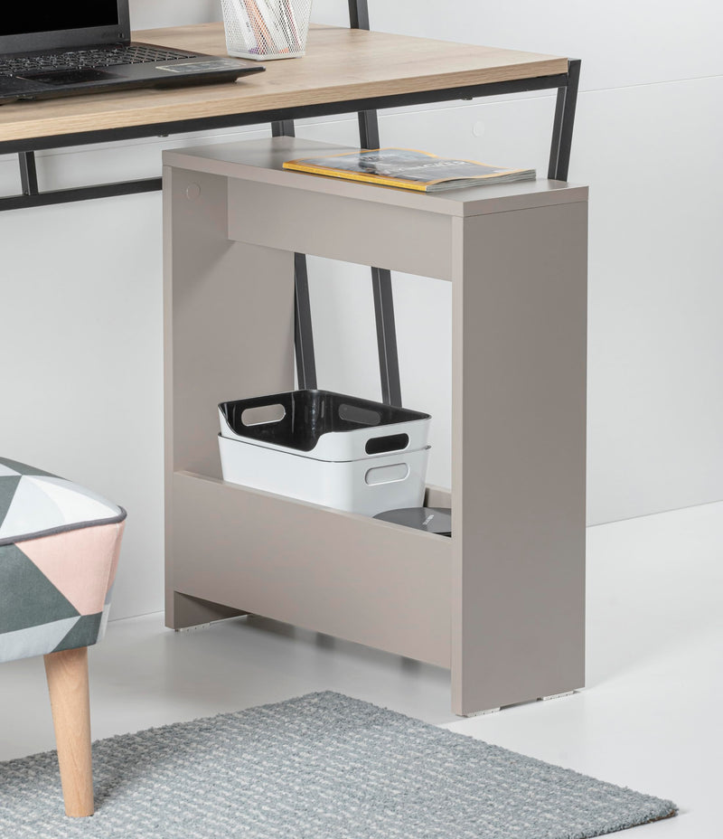 HOCUS PICUS Side Table with Magazine Rack for Living Room and Office - Many Colour Options - Side/End Table - 55 x 20 x 60cm (Dark Oak Effect)