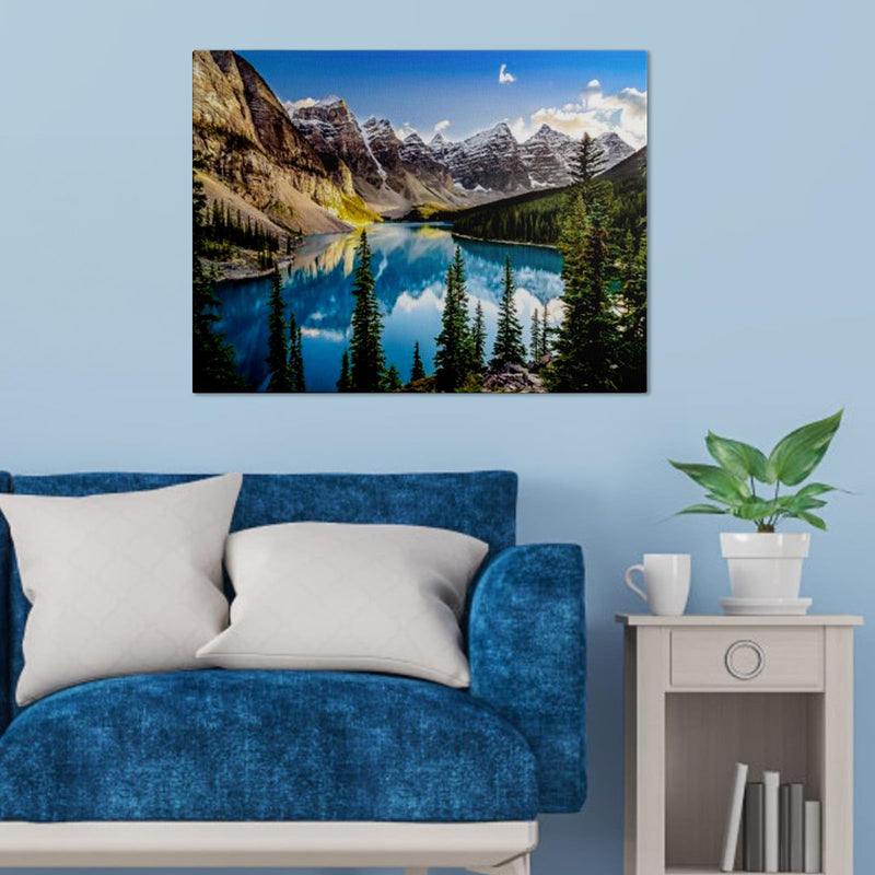 Green Wall Art Pictures for Living Room Decor Nature Forest Landscape Canvas Prints Modern Floral Scenery Painting Artwork Home Decorations 30x40cm YH026