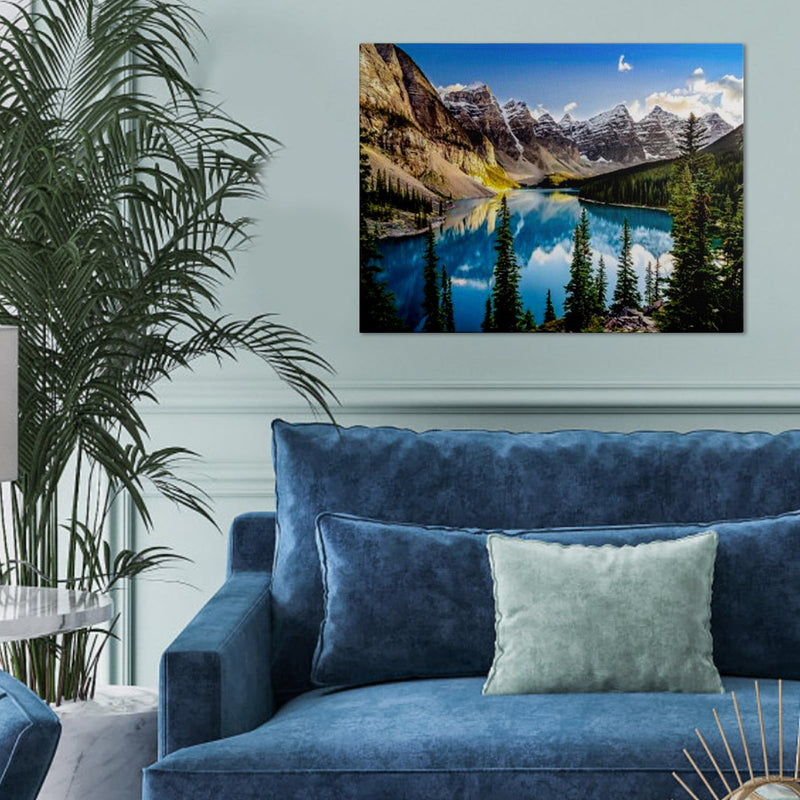 Green Wall Art Pictures for Living Room Decor Nature Forest Landscape Canvas Prints Modern Floral Scenery Painting Artwork Home Decorations 30x40cm YH026