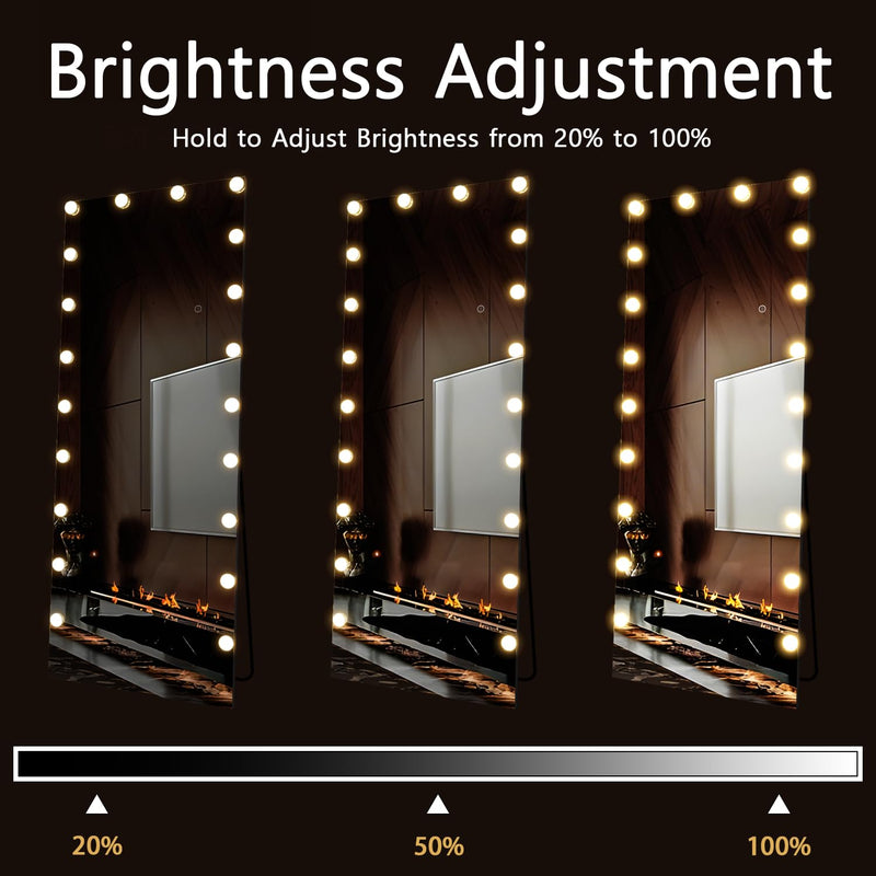 CASSILANDO Full Length Mirror165X60cm Arched Mirror, Black Floor Mirror with Standing Full Body Mirrors Hanging or Leaning Against Wall, for Cloakroom, Bedroom, Livingroom (Black)