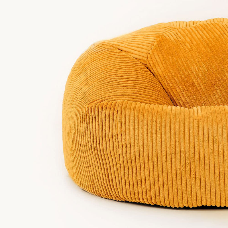 icon Kingston Cord Bean Bag, Beige, Large Adult Bean Bag Chair with Filling Included, Comfy Chair, Living Room Furniture, Bedroom Furniture