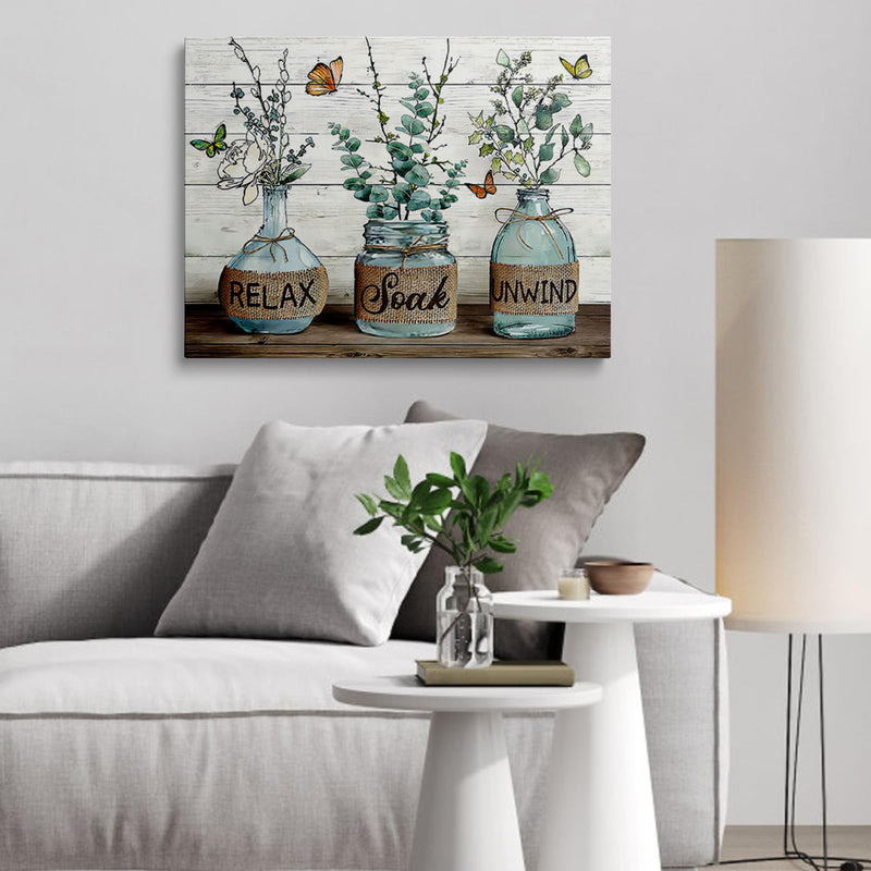 Green Wall Art Pictures for Living Room Decor Nature Forest Landscape Canvas Prints Modern Floral Scenery Painting Artwork Home Decorations 30x40cm YH026