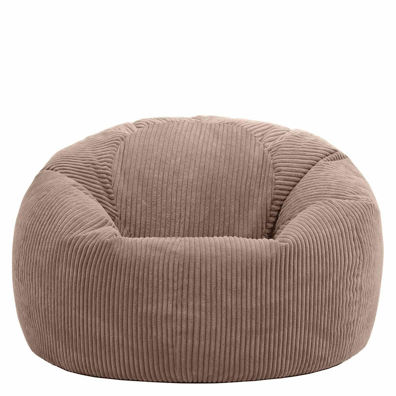icon Kingston Cord Bean Bag, Beige, Large Adult Bean Bag Chair with Filling Included, Comfy Chair, Living Room Furniture, Bedroom Furniture