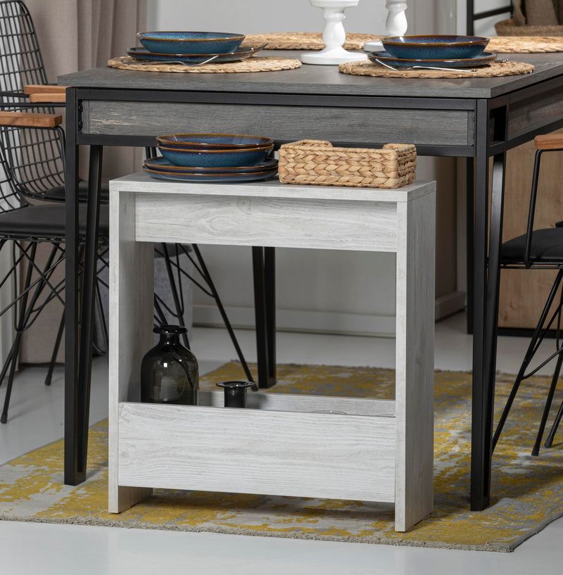 HOCUS PICUS Side Table with Magazine Rack for Living Room and Office - Many Colour Options - Side/End Table - 55 x 20 x 60cm (Dark Oak Effect)
