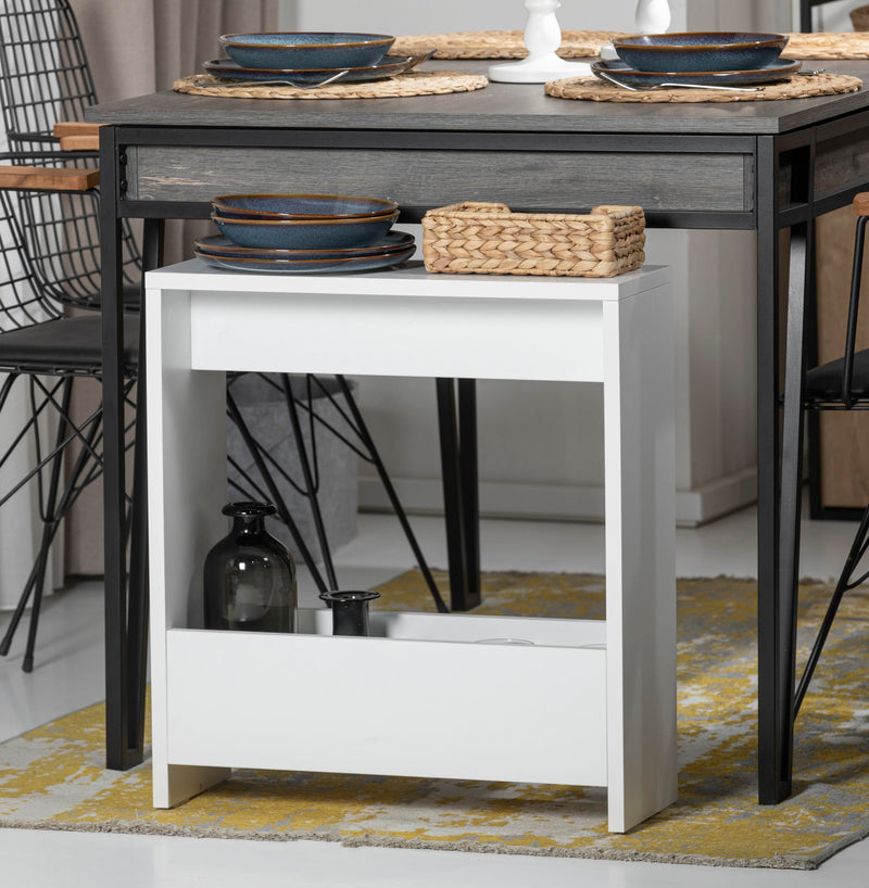 HOCUS PICUS Side Table with Magazine Rack for Living Room and Office - Many Colour Options - Side/End Table - 55 x 20 x 60cm (Dark Oak Effect)