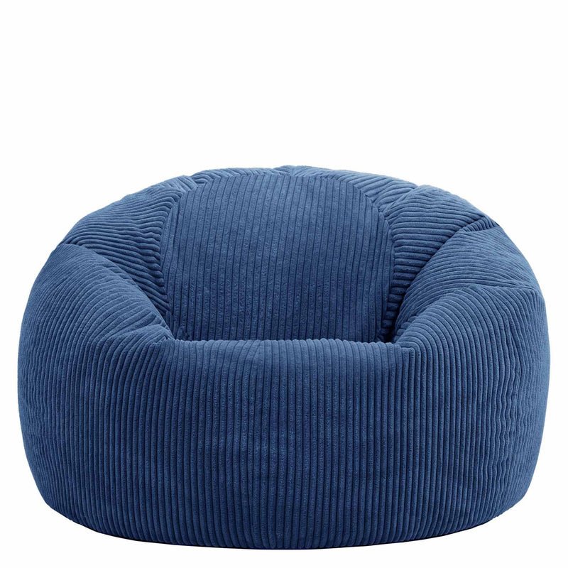 icon Kingston Cord Bean Bag, Beige, Large Adult Bean Bag Chair with Filling Included, Comfy Chair, Living Room Furniture, Bedroom Furniture