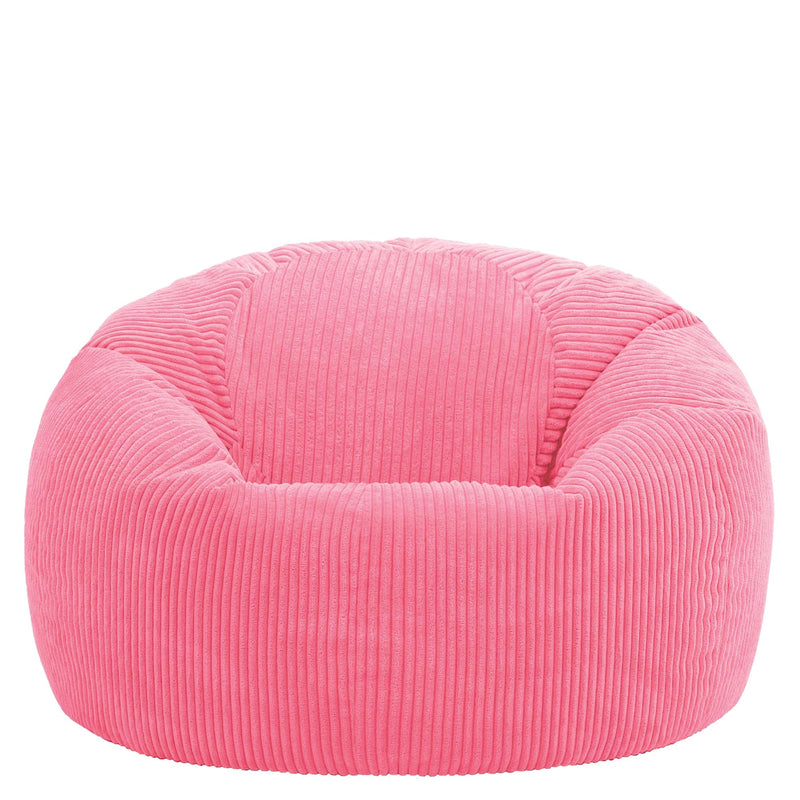 icon Kingston Cord Bean Bag, Beige, Large Adult Bean Bag Chair with Filling Included, Comfy Chair, Living Room Furniture, Bedroom Furniture
