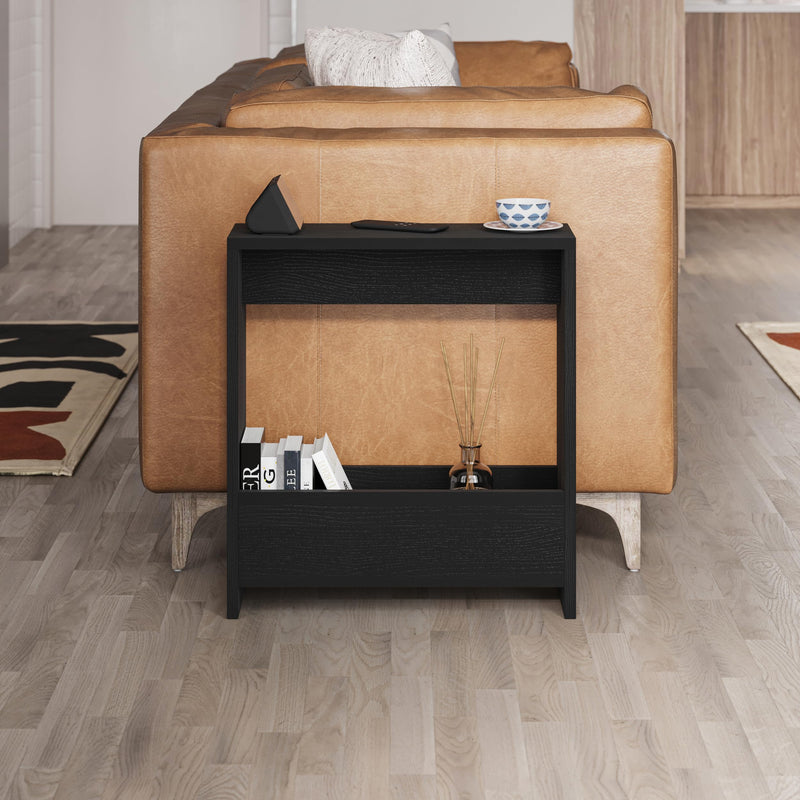 HOCUS PICUS Side Table with Magazine Rack for Living Room and Office - Many Colour Options - Side/End Table - 55 x 20 x 60cm (Dark Oak Effect)