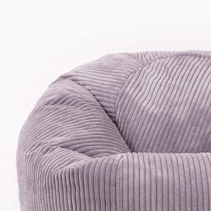icon Kingston Cord Bean Bag, Beige, Large Adult Bean Bag Chair with Filling Included, Comfy Chair, Living Room Furniture, Bedroom Furniture