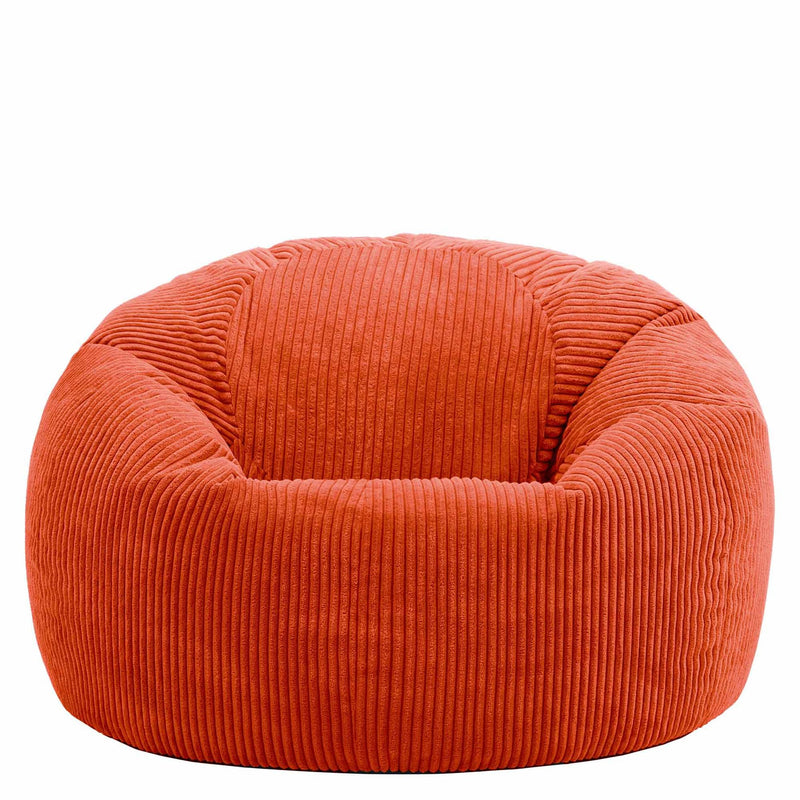 icon Kingston Cord Bean Bag, Beige, Large Adult Bean Bag Chair with Filling Included, Comfy Chair, Living Room Furniture, Bedroom Furniture