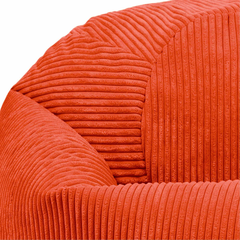 icon Kingston Cord Bean Bag, Beige, Large Adult Bean Bag Chair with Filling Included, Comfy Chair, Living Room Furniture, Bedroom Furniture