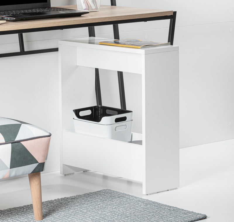 HOCUS PICUS Side Table with Magazine Rack for Living Room and Office - Many Colour Options - Side/End Table - 55 x 20 x 60cm (Dark Oak Effect)