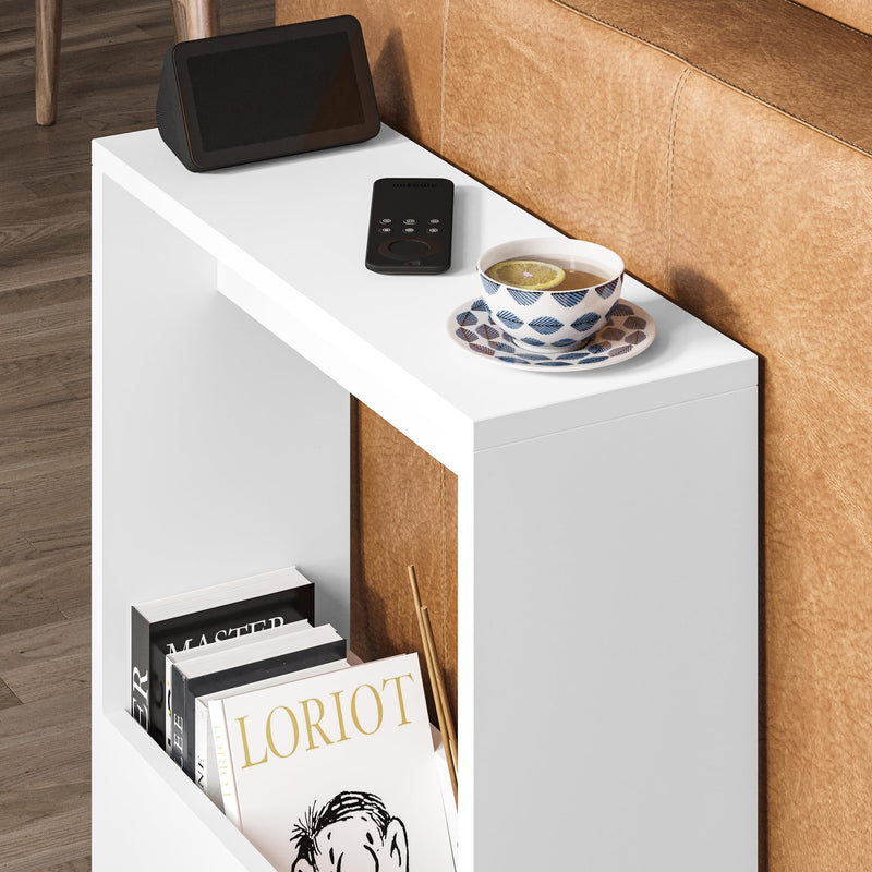 HOCUS PICUS Side Table with Magazine Rack for Living Room and Office - Many Colour Options - Side/End Table - 55 x 20 x 60cm (Dark Oak Effect)